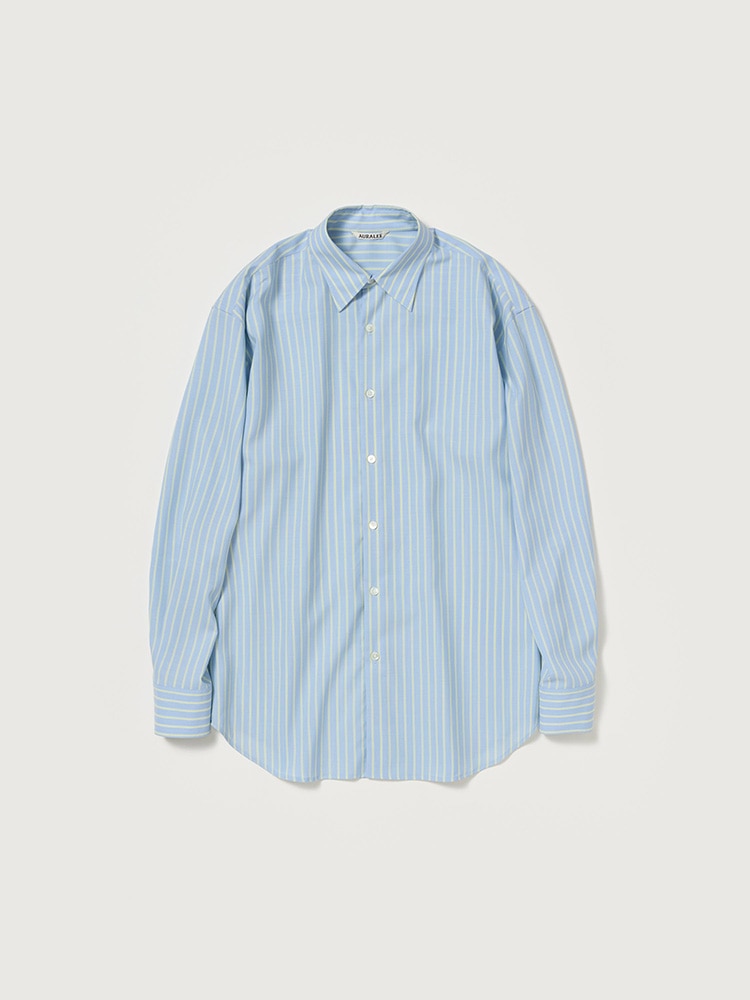 SUPER FINE WOOL STRIPE SHIRT