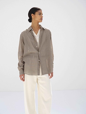AIRY LIGHT COTTON CHECK SHIRT