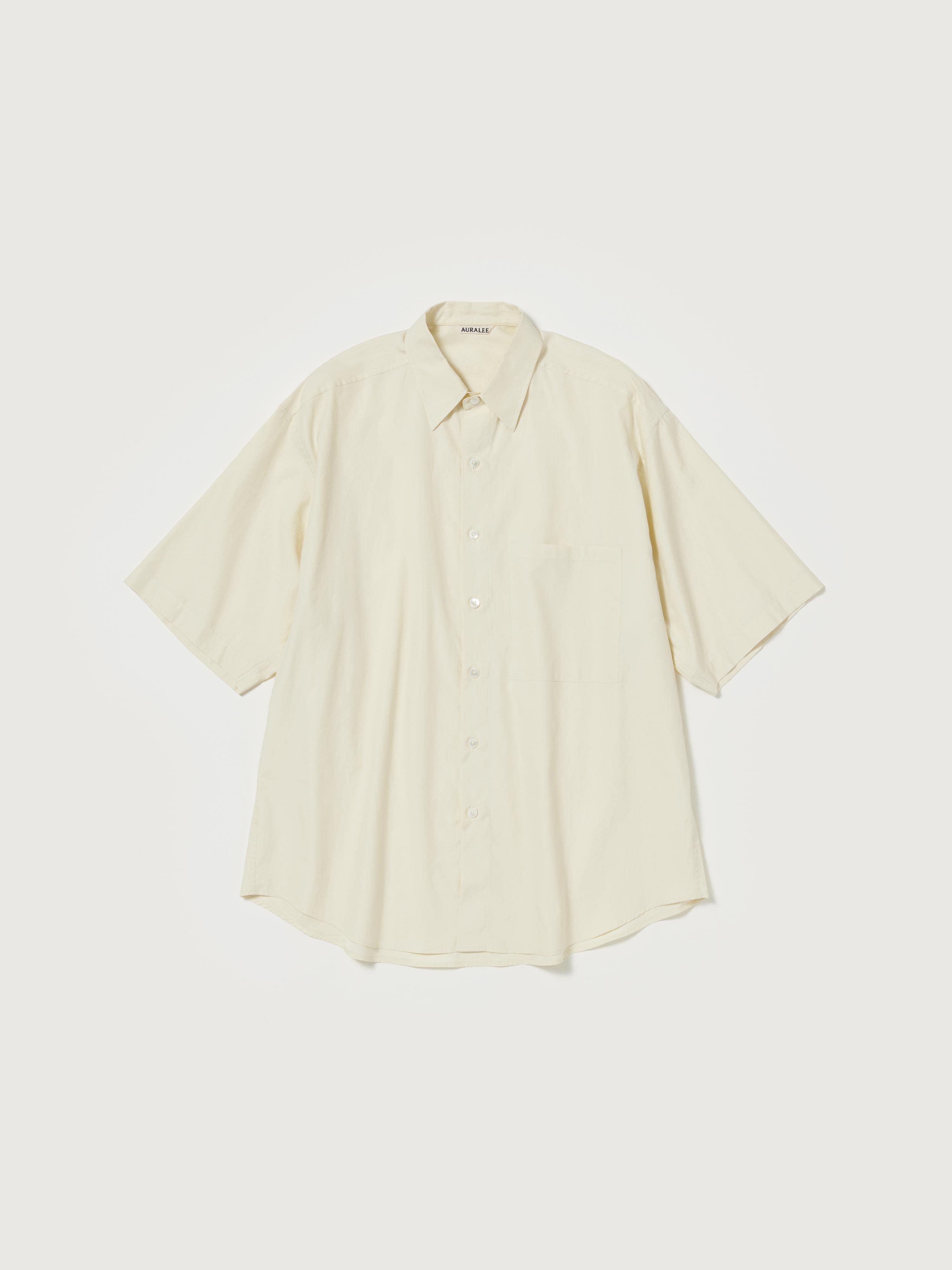 WASHED FINX TWILL BIG HALF SLEEVED SHIRT 詳細画像 VANILLA 1