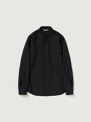 WOOL HERRINGBONE OVERSHIRT