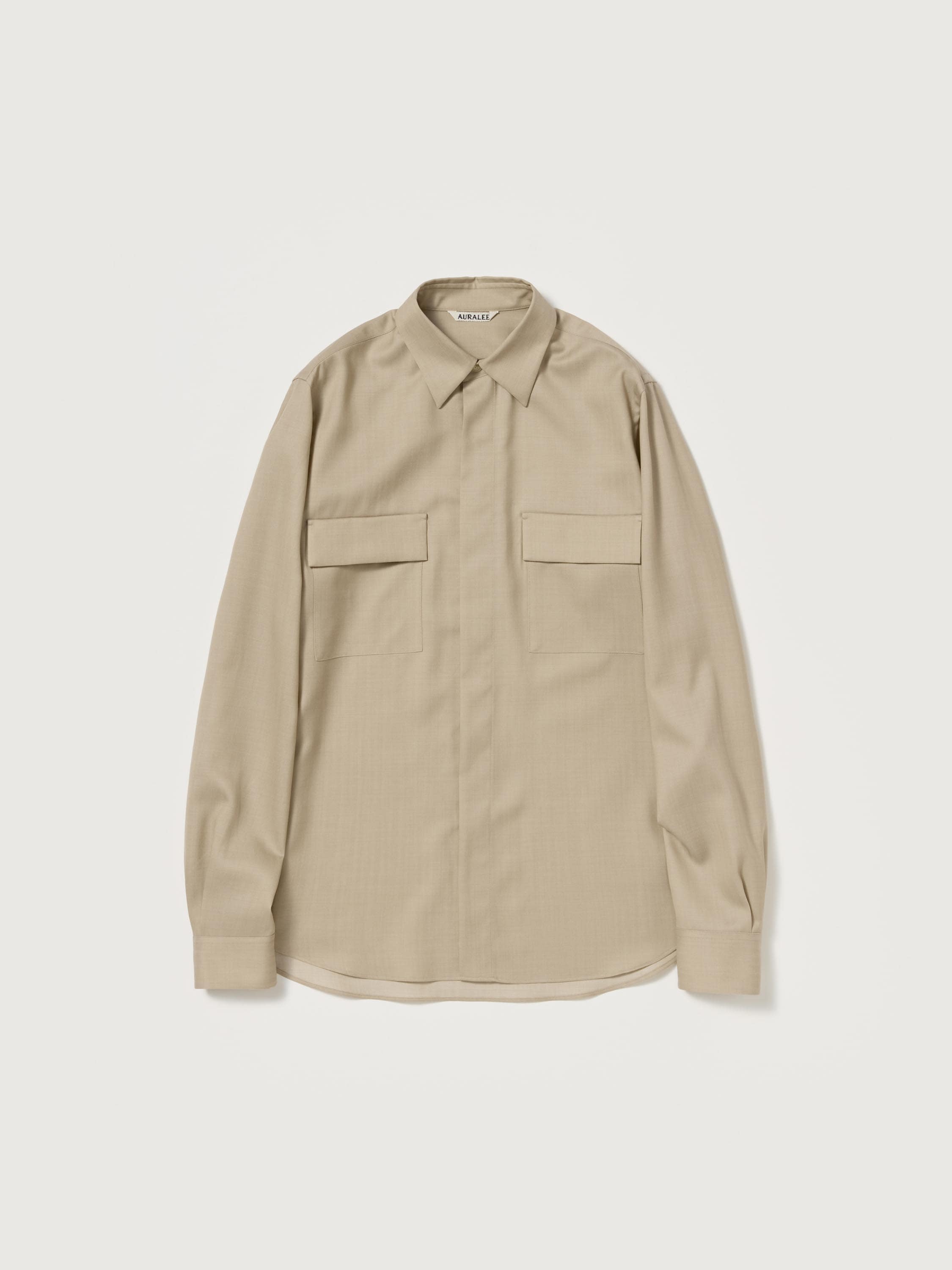 WOOL HERRINGBONE OVERSHIRT 詳細画像 BEIGE 1