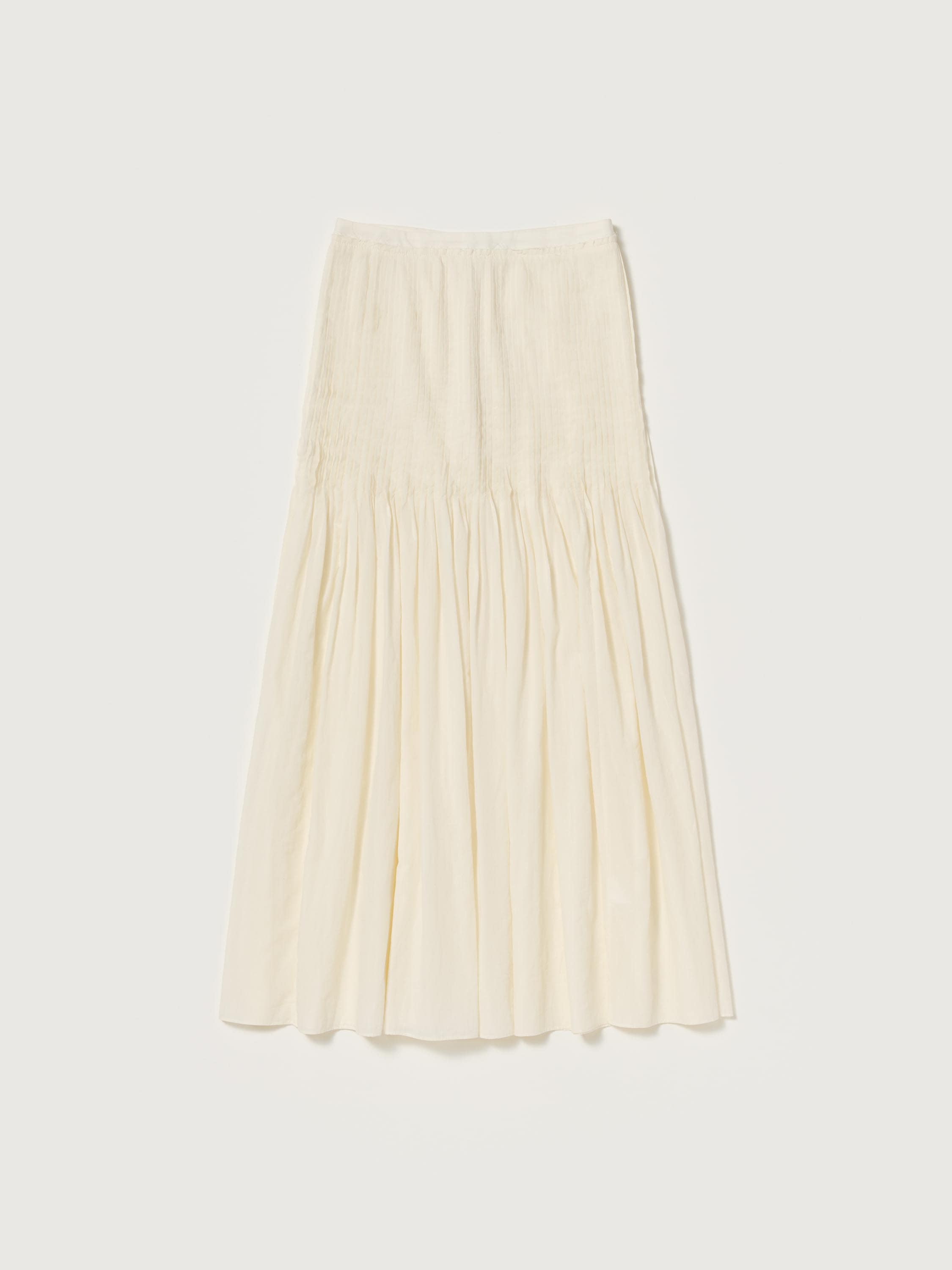 SUPER FINE COTTON LAWN PIN-TUCK SKIRT 詳細画像 IVORY WHITE 5