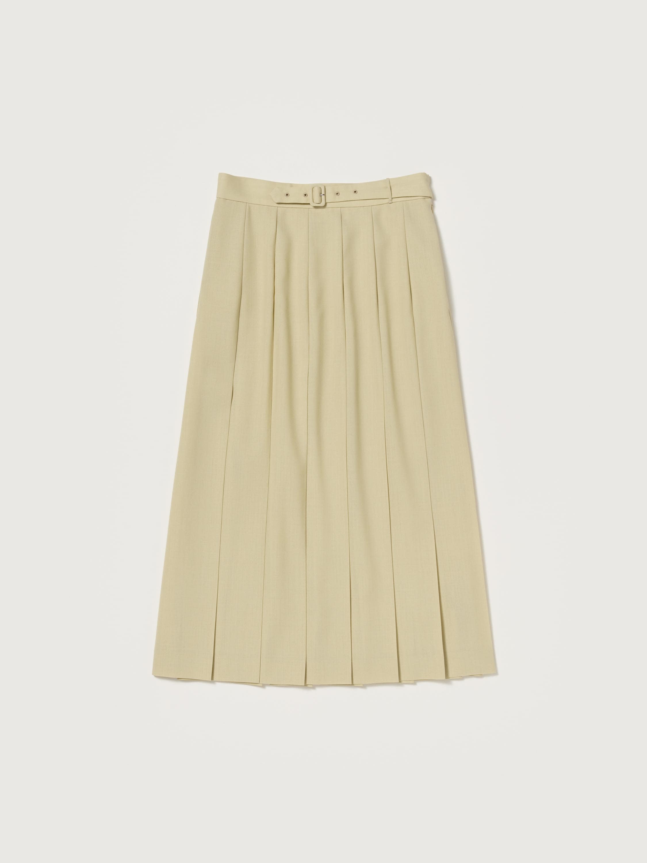 WOOL KID MOHAIR HOPSACK PLEATED SKIRT 詳細画像 DUSTY BEIGE 4