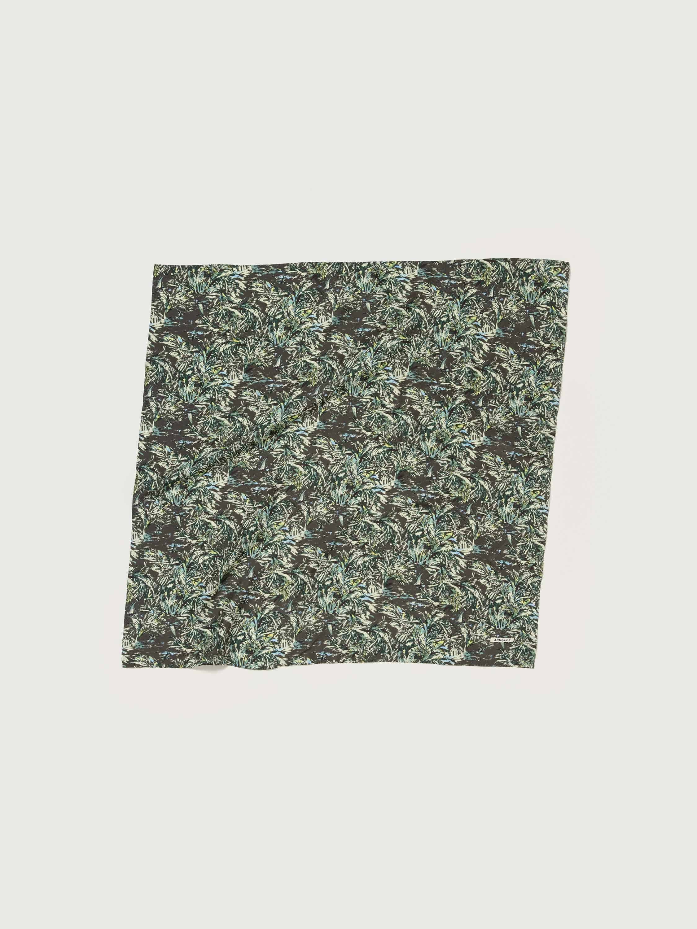 PRINTED AIRY SILK SCARF - LARGE 詳細画像 DARK BROWN 1