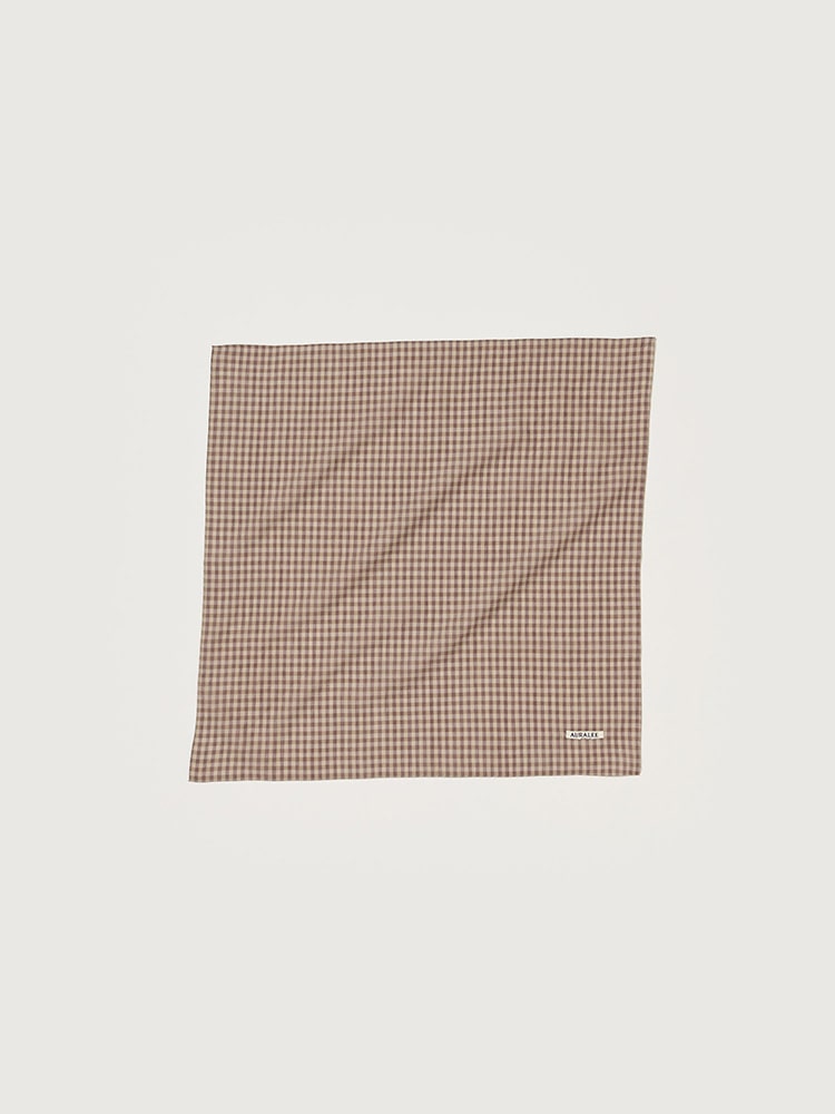 AIRY LIGHT COTTON CHECK SCARF - AURALEE Official Website