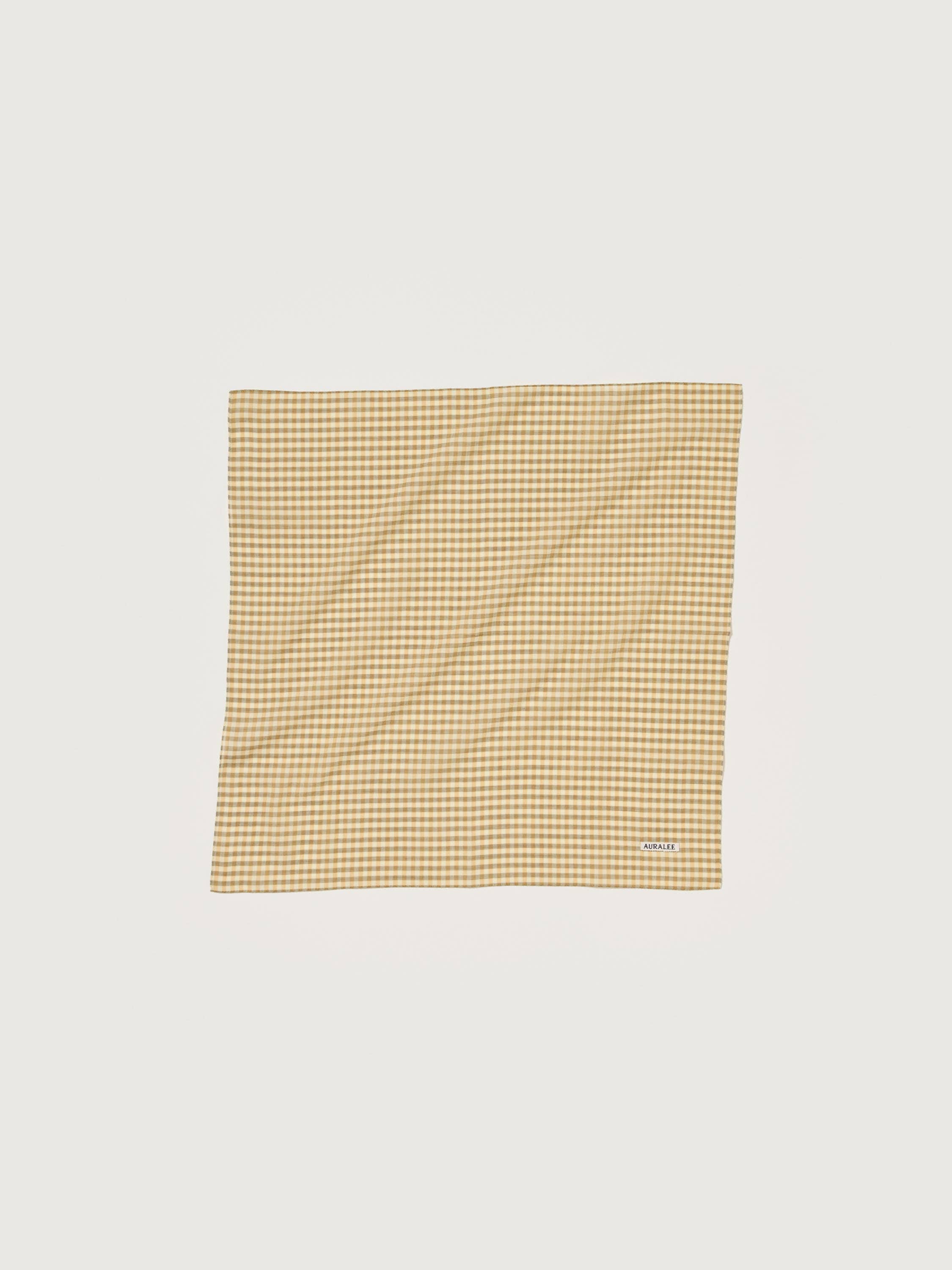 AIRY LIGHT COTTON CHECK SCARF 詳細画像 MUSTARD GINGHAM CHECK 1