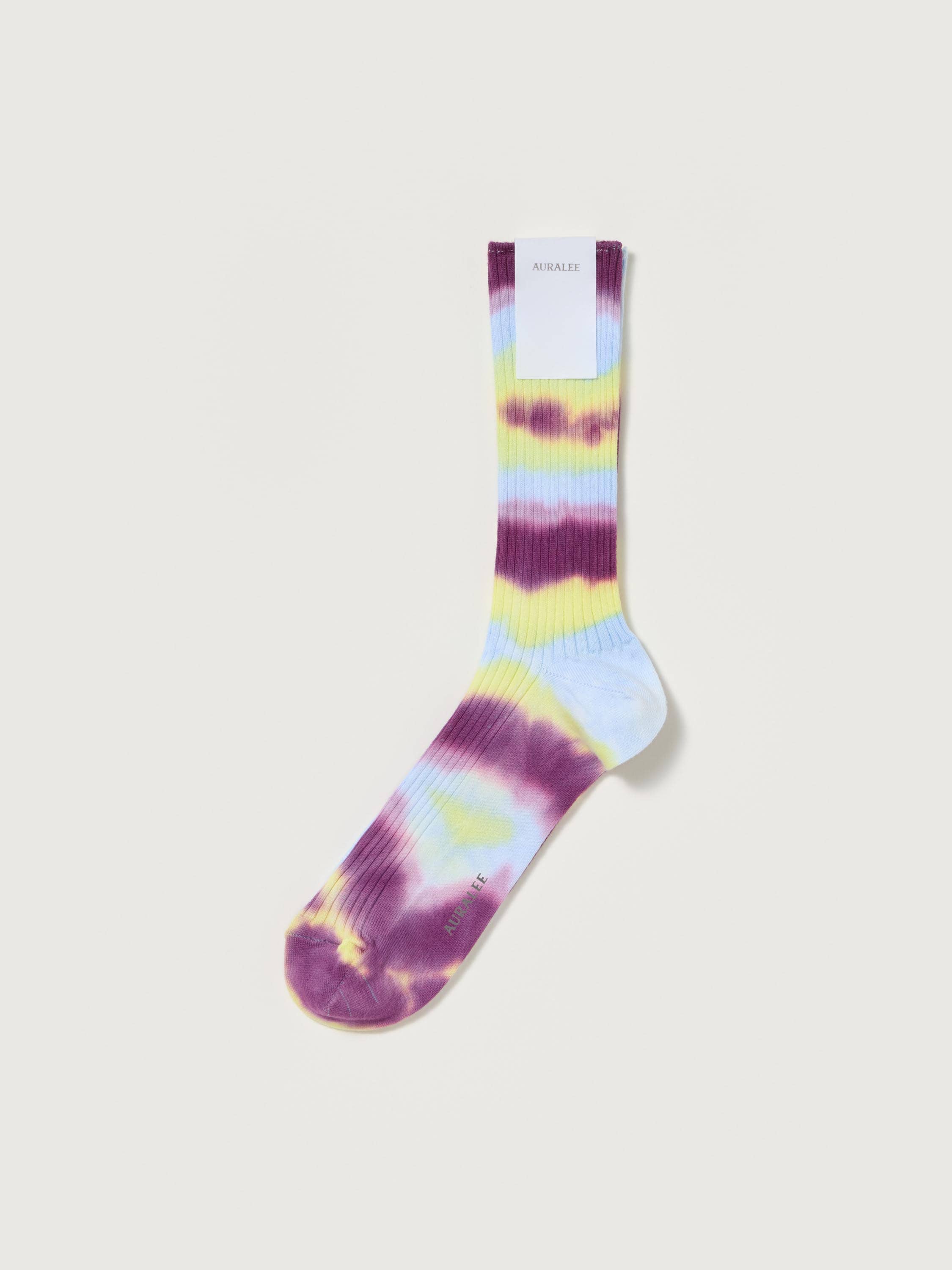 GIZA HIGH GAUGE TIE-DYE SOCKS 詳細画像 LIGHT BLUE &times; PURPLE 1