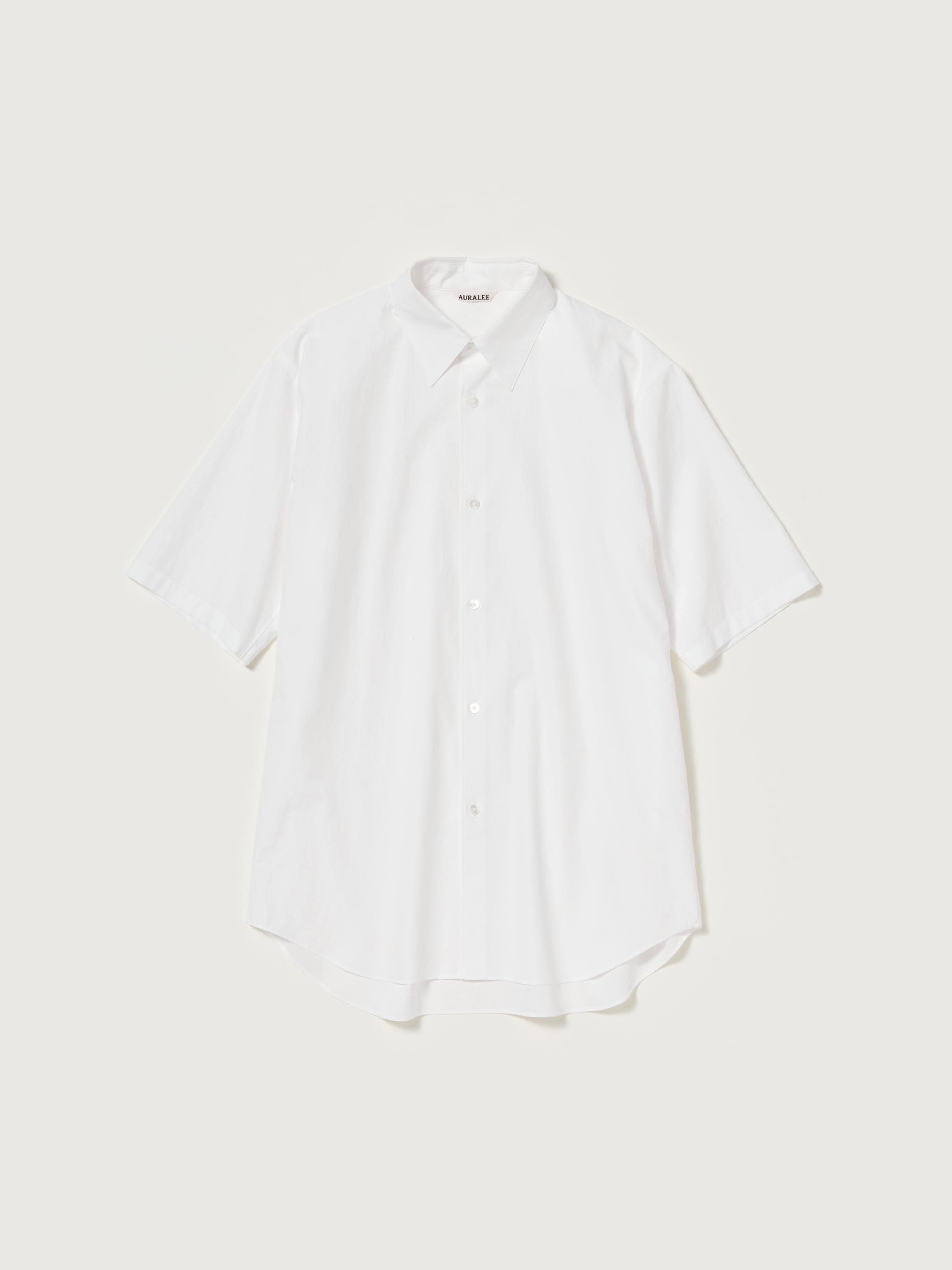 WASHED FINX TWILL HALF SLEEVED SHIRT 詳細画像 WHITE 1