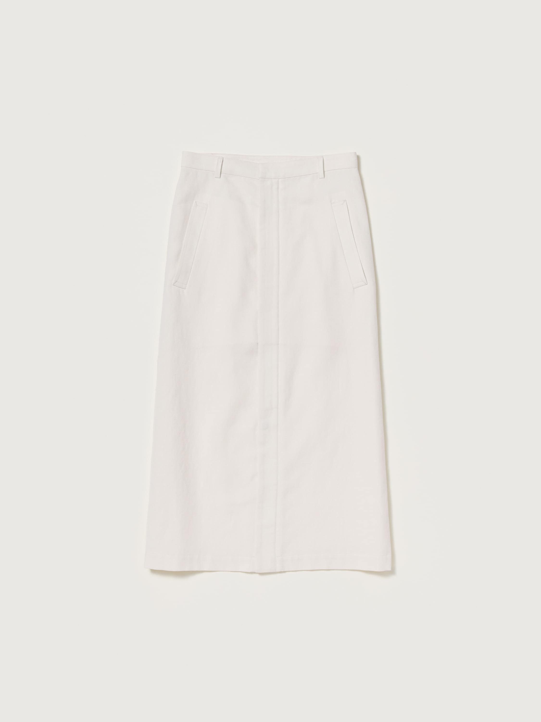 WOOL COTTON LINEN OX SKIRT 詳細画像 OFF WHITE 5
