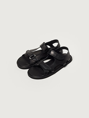 SOFT LEATHER DOUBLE STRAP SANDALS