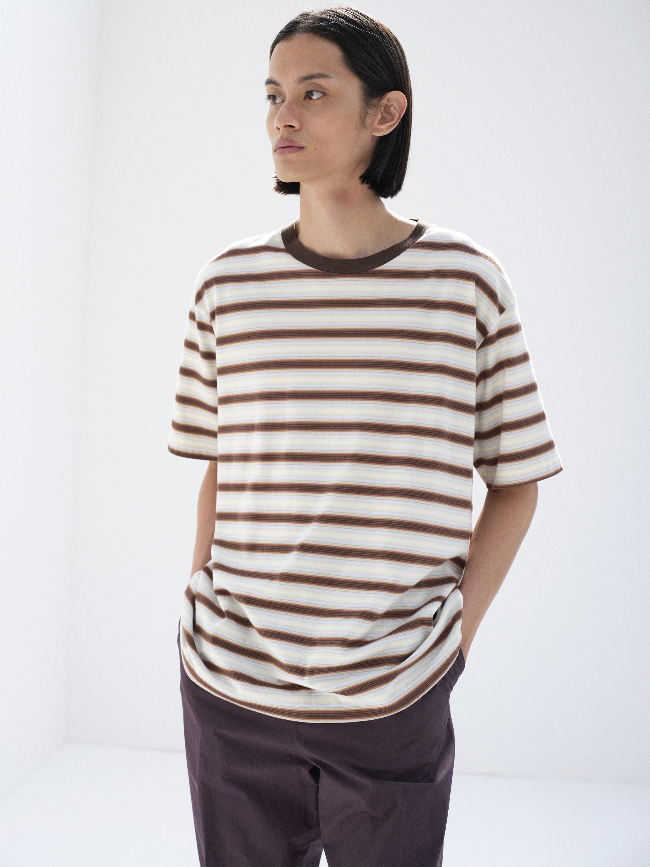 GRADIENT STRIPE JERSEY TEE 詳細画像 FADE BROWN STRIPE 2