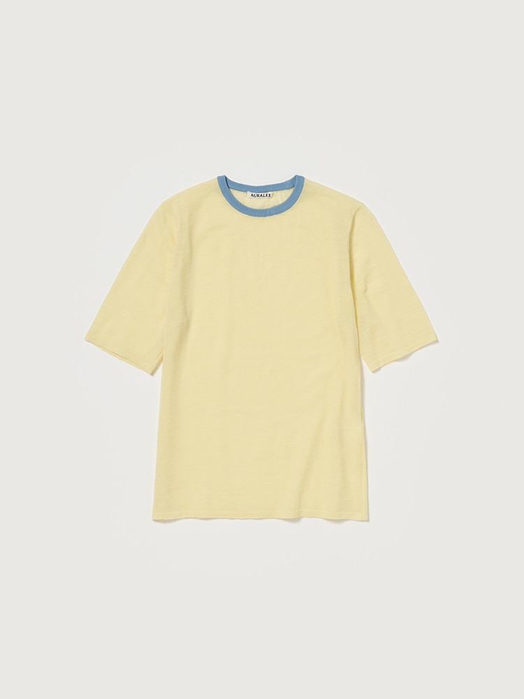 HARD TWIST HIGH GAUGE WOOL SILK KNIT TEE