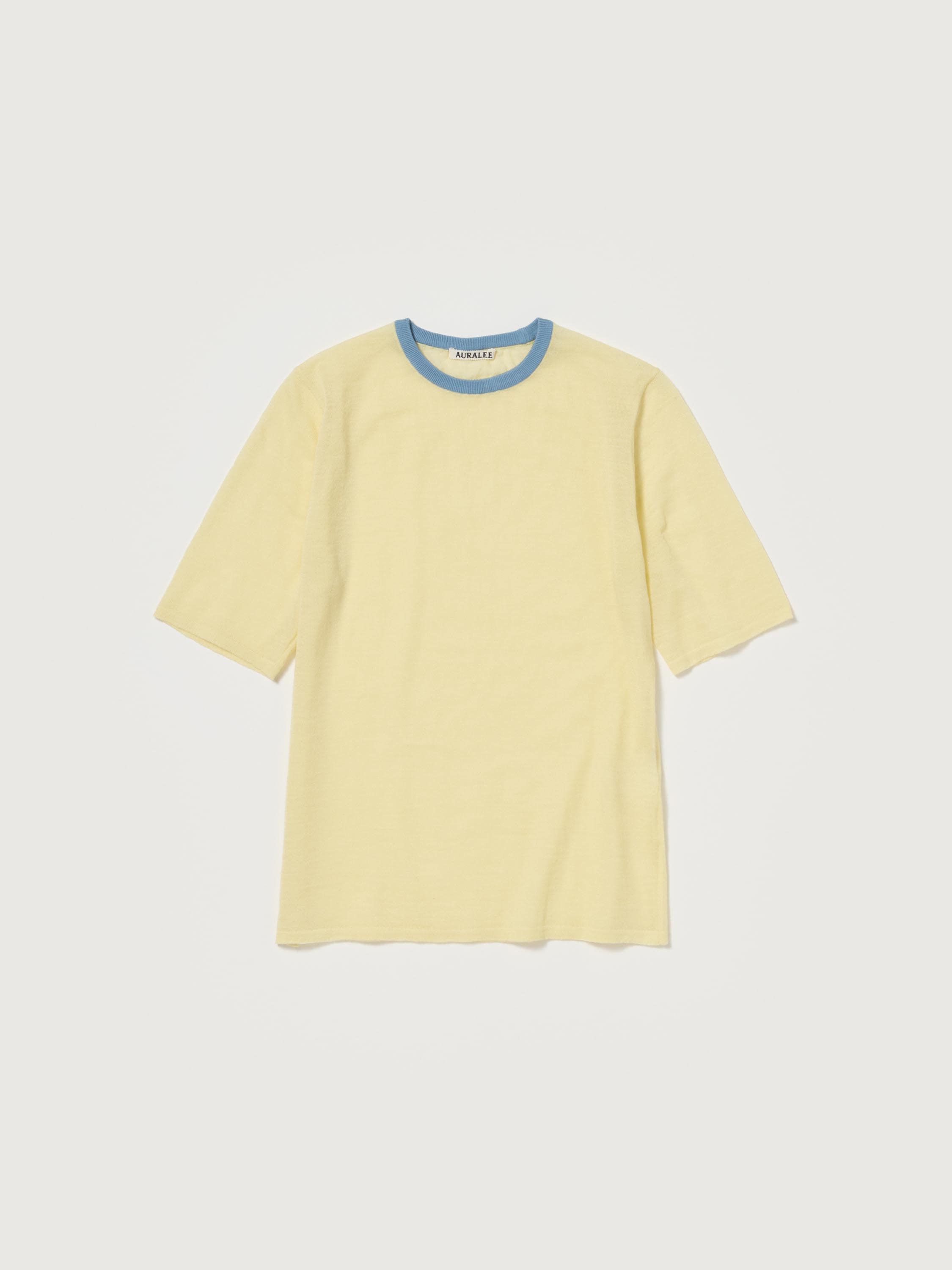 HARD TWIST HIGH GAUGE WOOL SILK KNIT TEE 詳細画像 PALE YELLOW 3