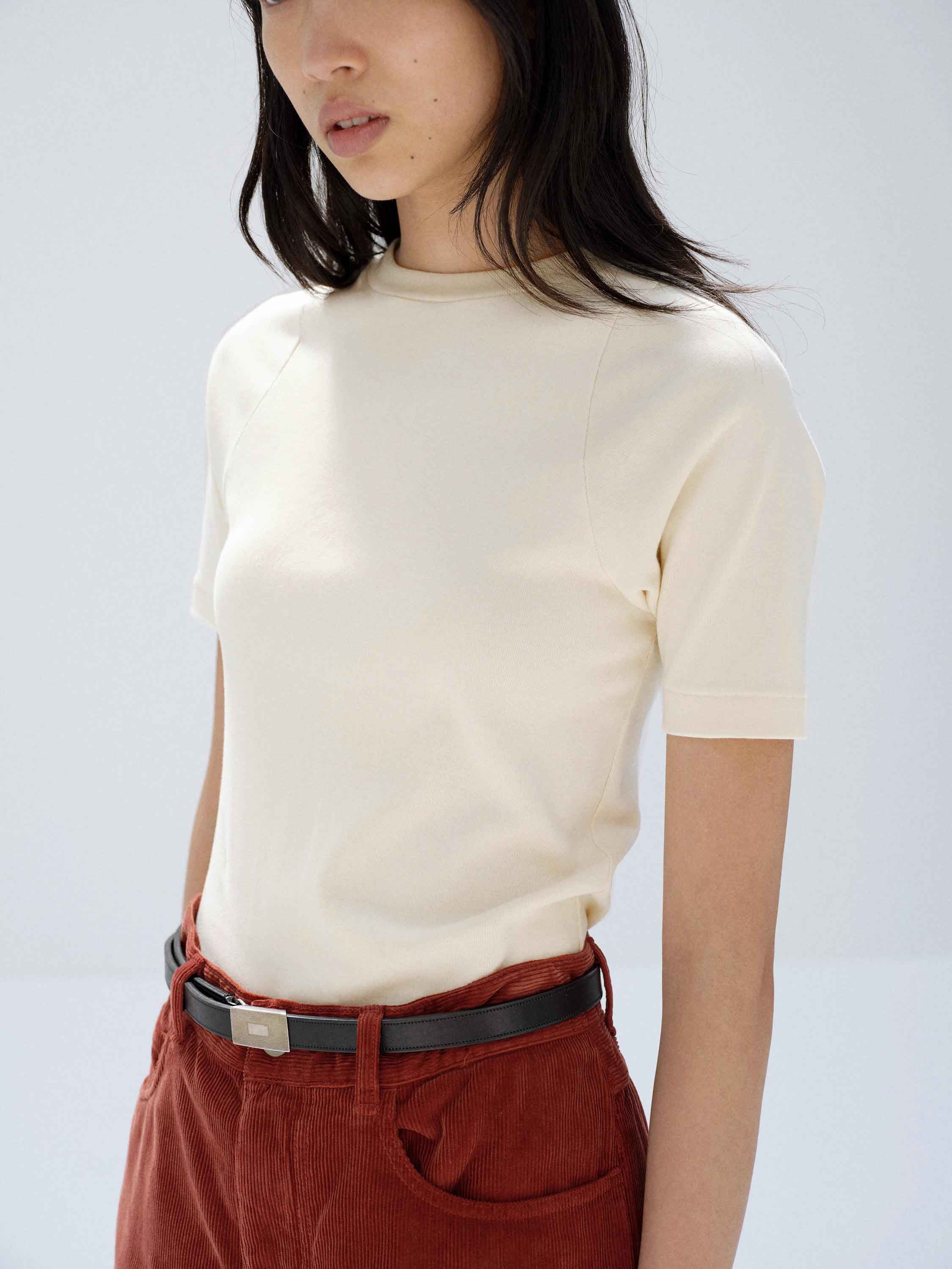 ORGANIC COTTON FINE RIB TEE