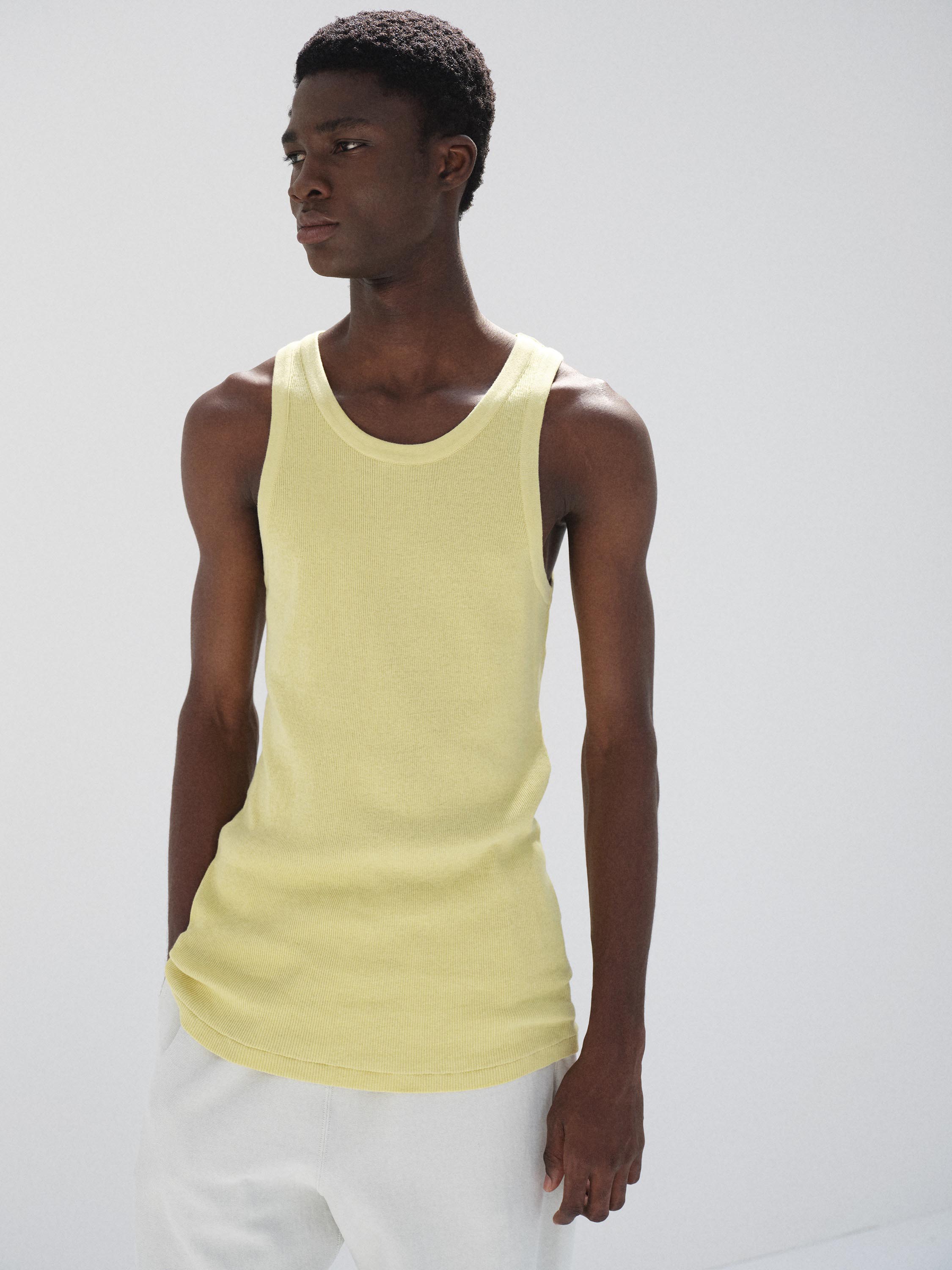 ORGANIC SOFT RIB TANK 詳細画像 DUSTY YELLOW 2