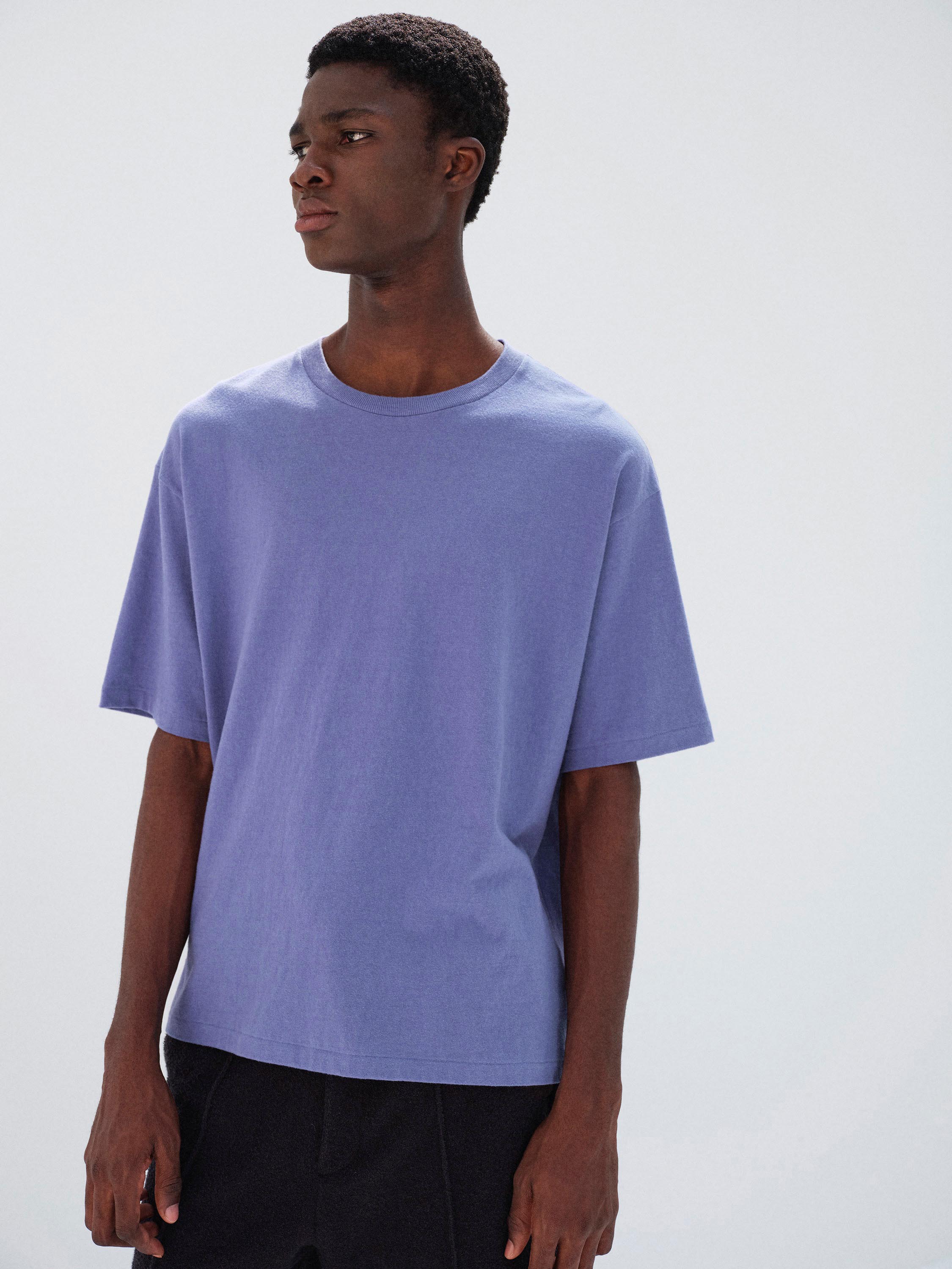 BRUSHED ORGANIC COTTON JERSEY TEE 詳細画像 LIGHT PURPLE 1