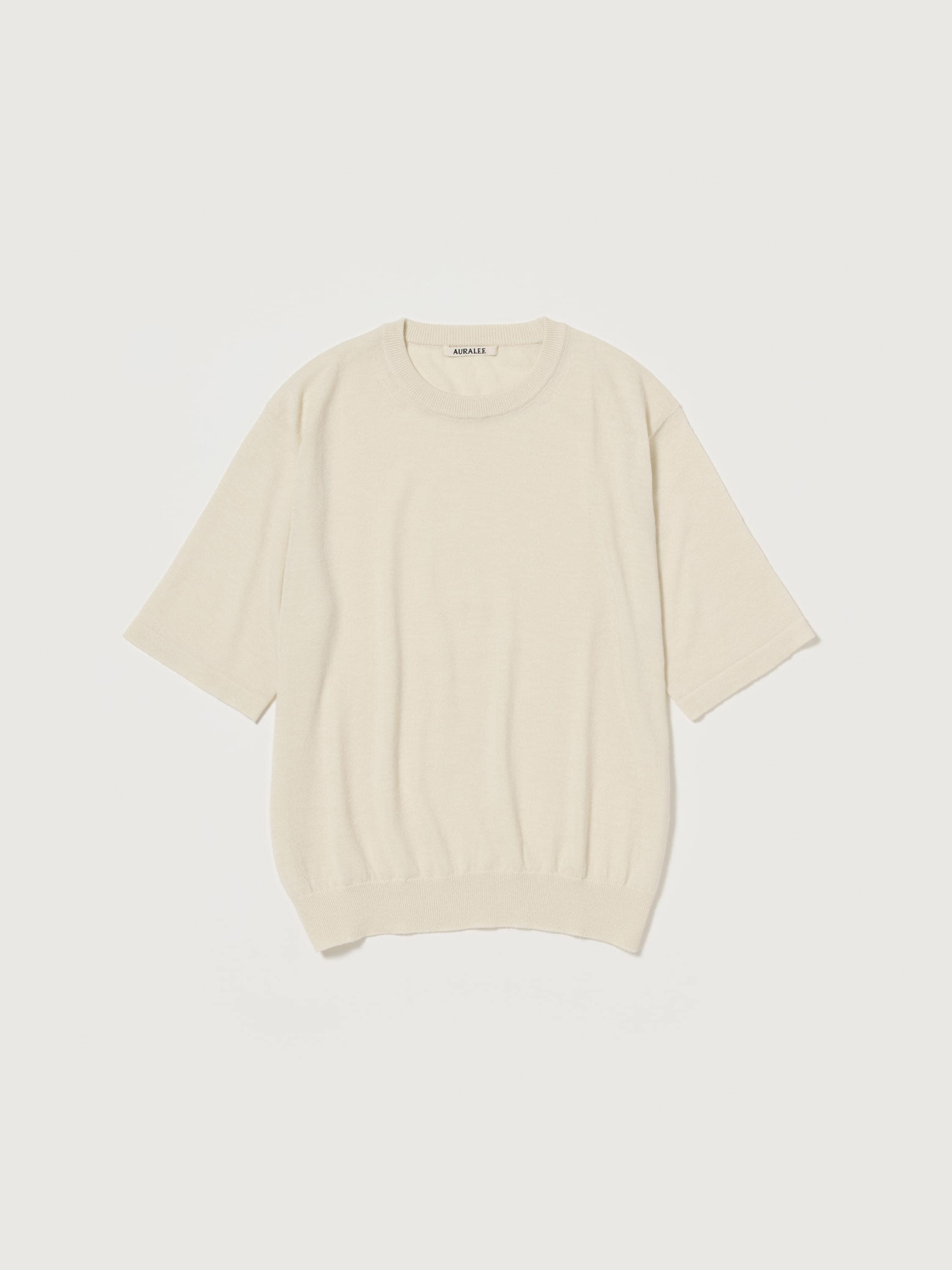 CASHMERE HARD TWIST KNIT TEE 詳細画像 IVORY WHITE 1