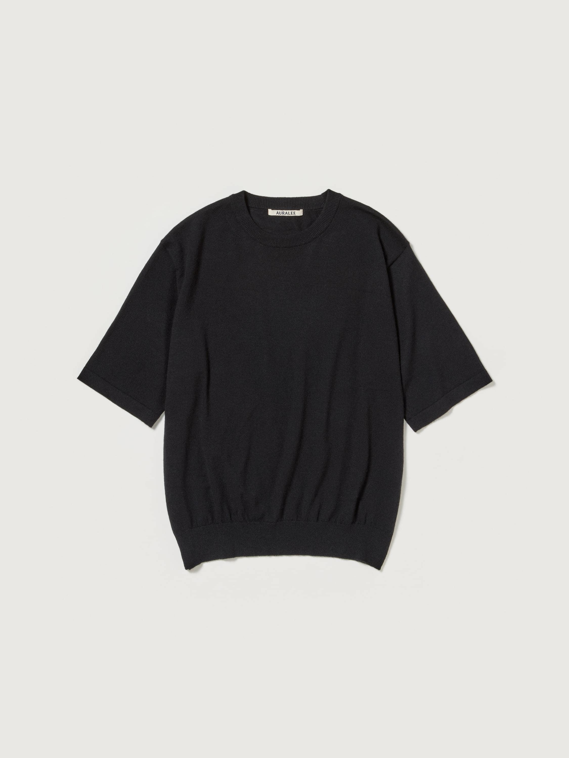 CASHMERE HARD TWIST KNIT TEE 詳細画像 BLACK 1
