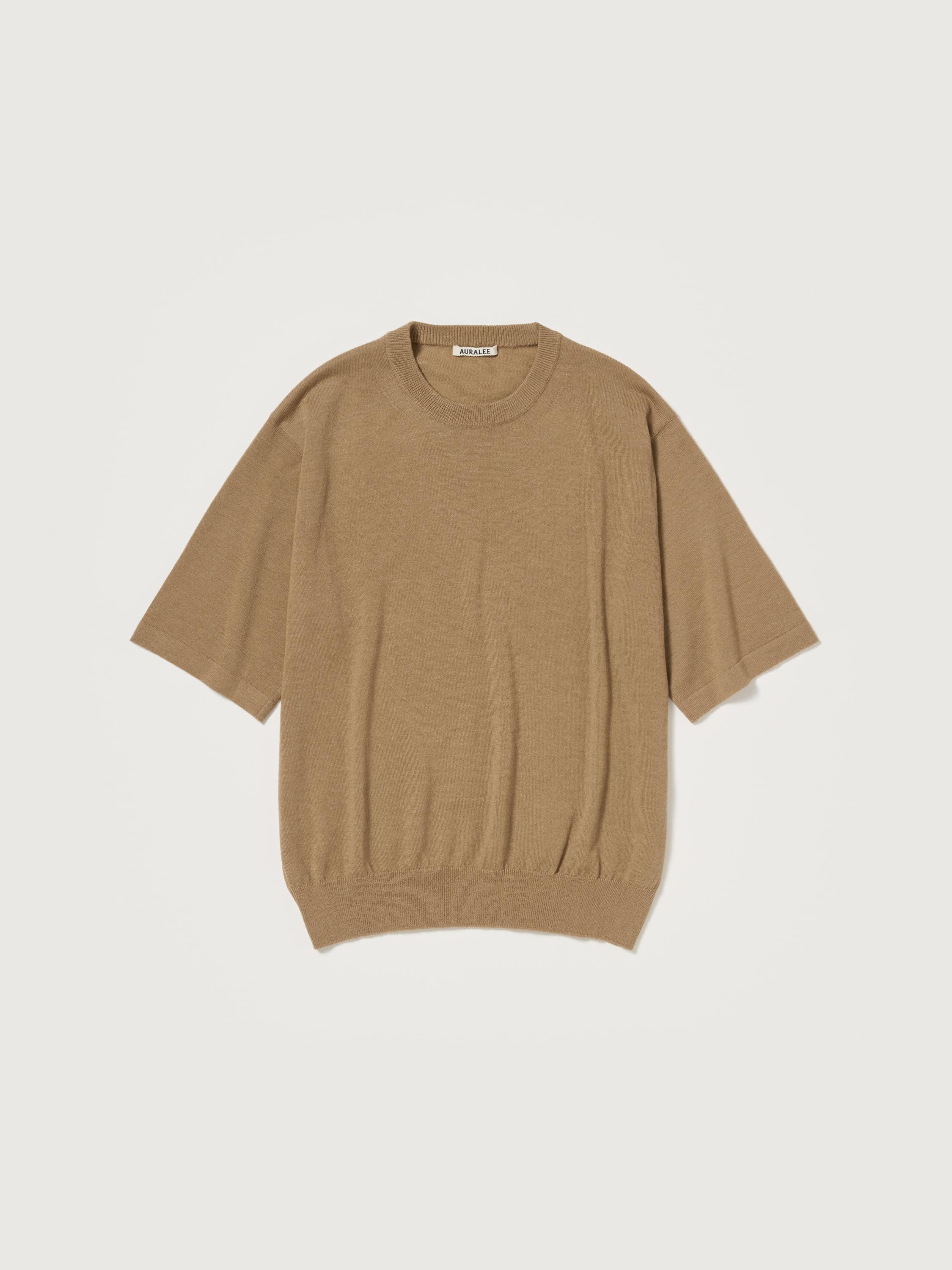 CASHMERE HARD TWIST KNIT TEE 詳細画像 CAMEL BROWN 4