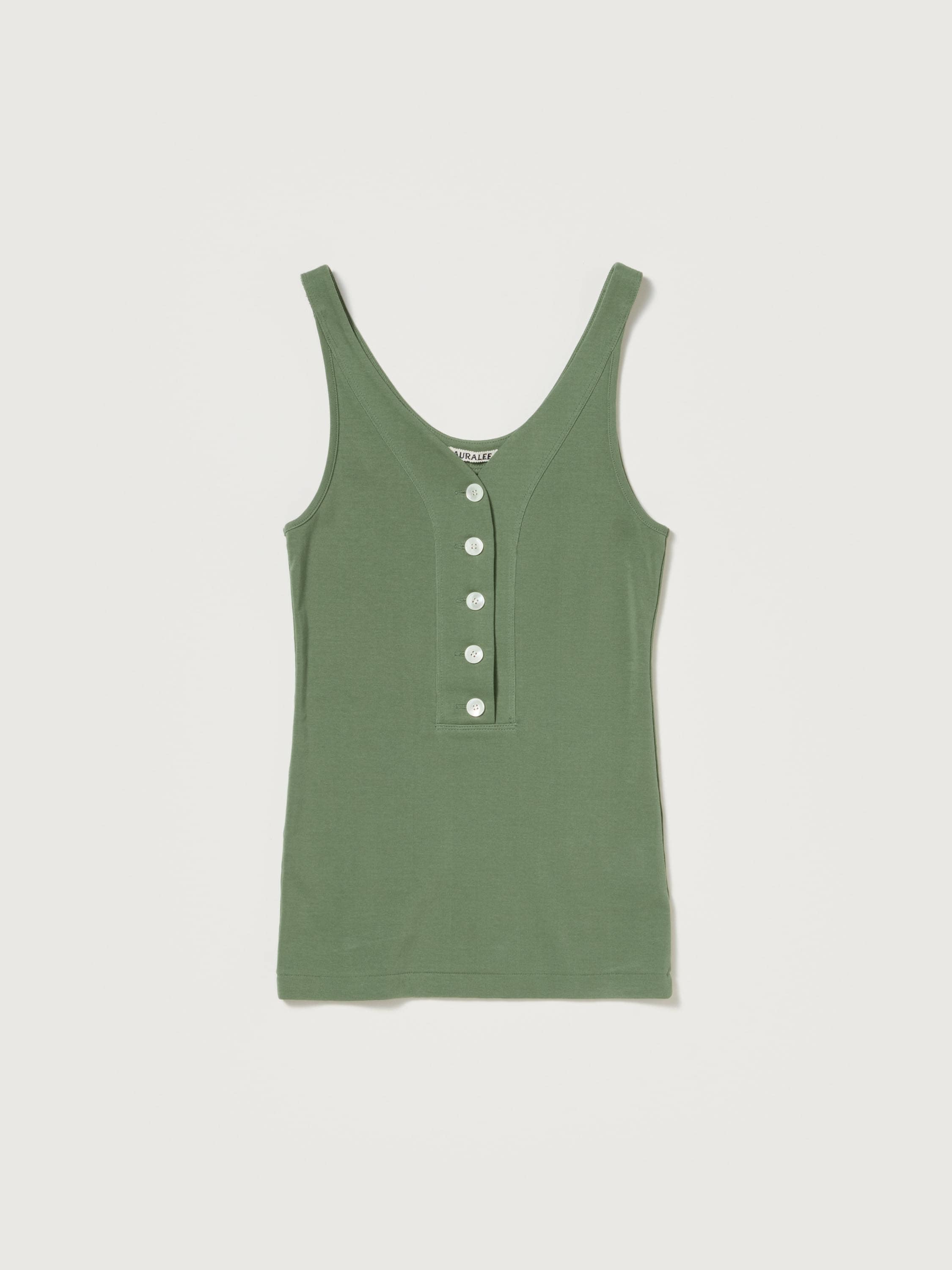 ORGANIC COTTON FINE RIB TANK 詳細画像 SAGE GREEN 1