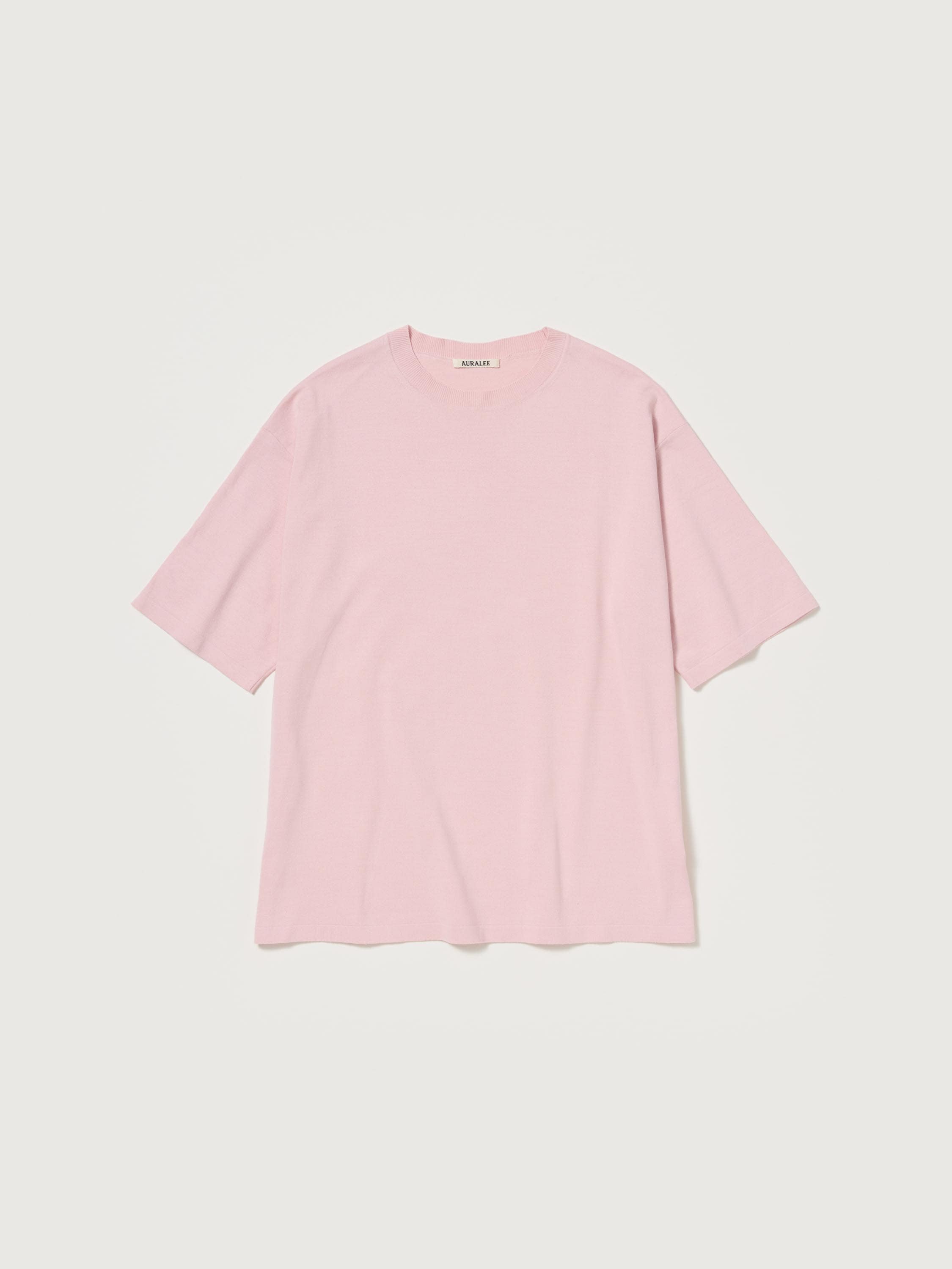 HIGH GAUGE TUSSAH SILK KNIT TEE 詳細画像 LIGHT PINK 1