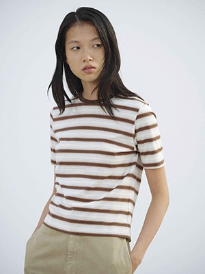 GRADIENT STRIPE JERSEY TEE