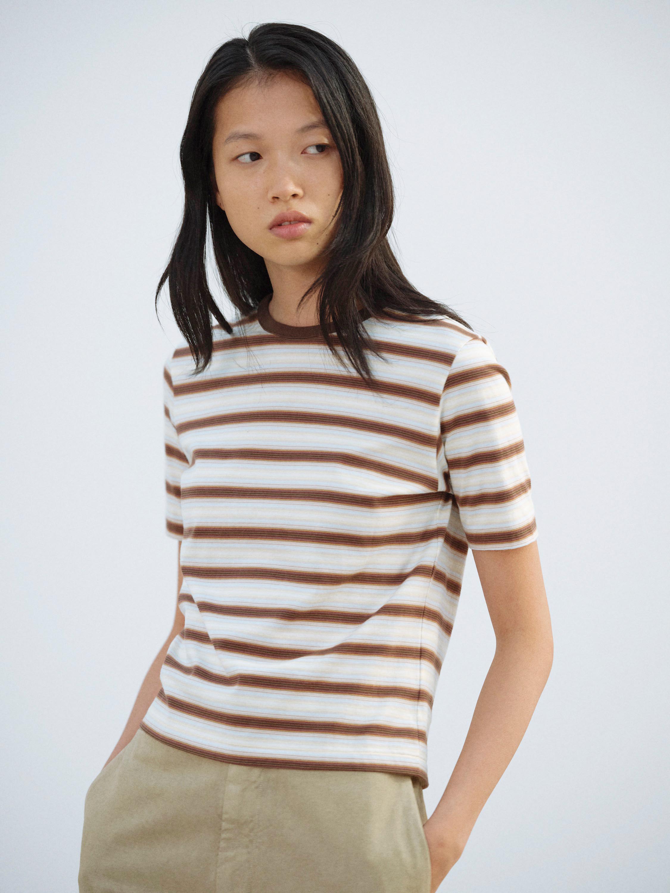 GRADIENT STRIPE JERSEY TEE 詳細画像 FADE BROWN STRIPE 1