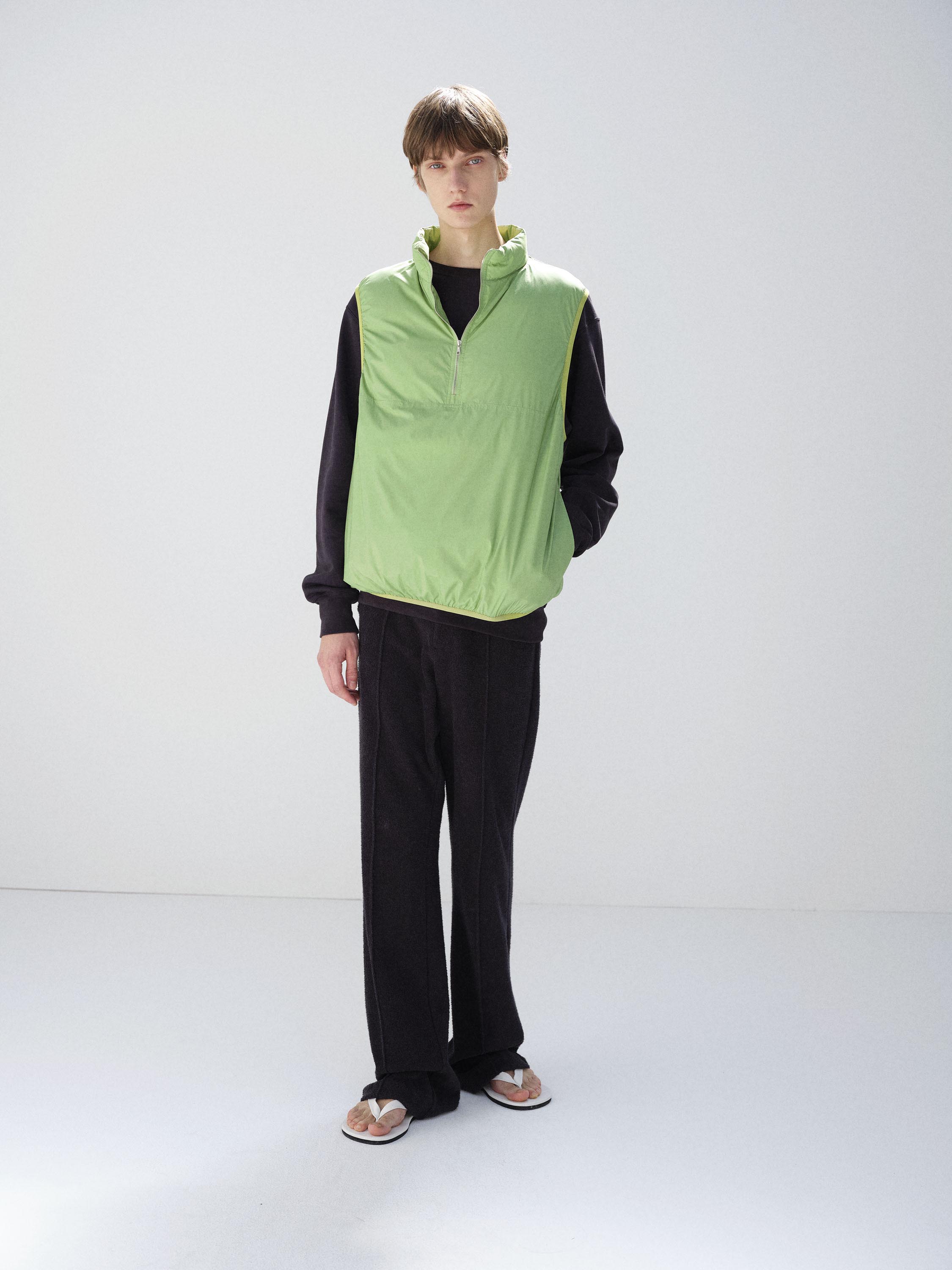 SUPER LIGHT NYLON RIPSTOP DOWN P/O VEST 詳細画像 LIGHT GREEN 1