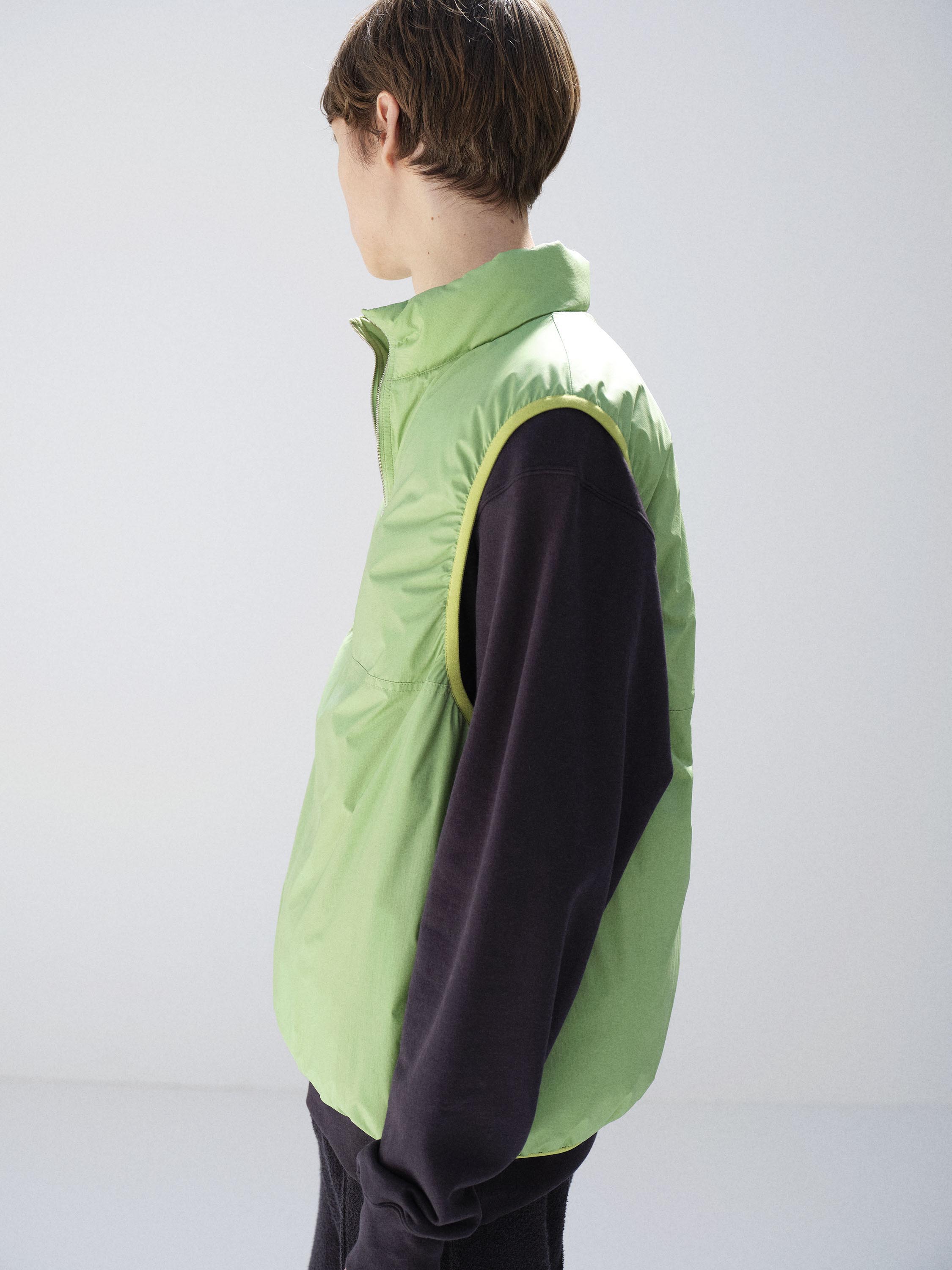 SUPER LIGHT NYLON RIPSTOP DOWN P/O VEST 詳細画像 LIGHT GREEN 3