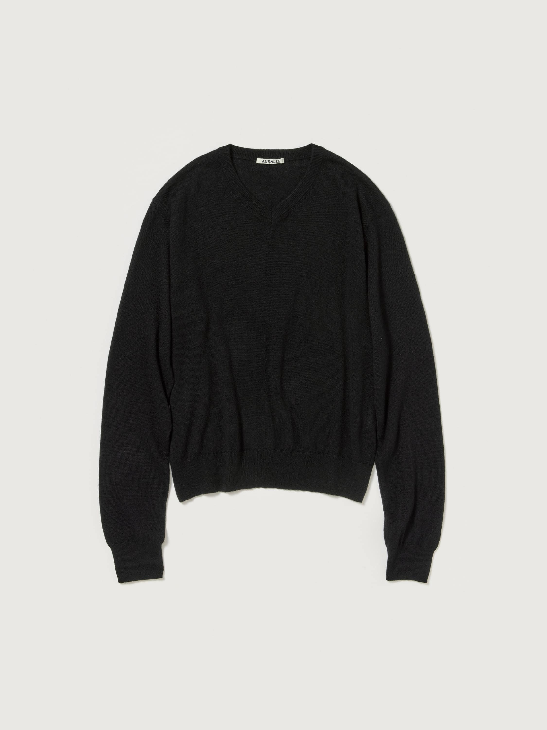 SUPER FINE CASHMERE SILK KNIT V-NECK P/O 詳細画像 BLACK 1