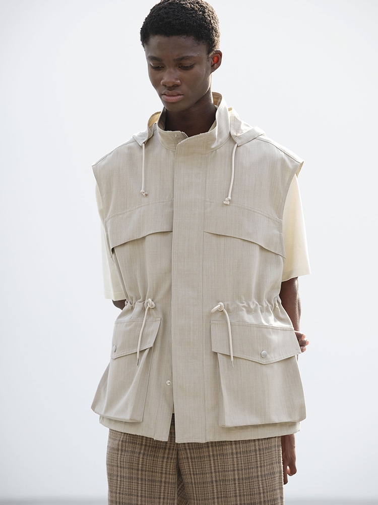 WOOL MAX CANVAS OVER VEST