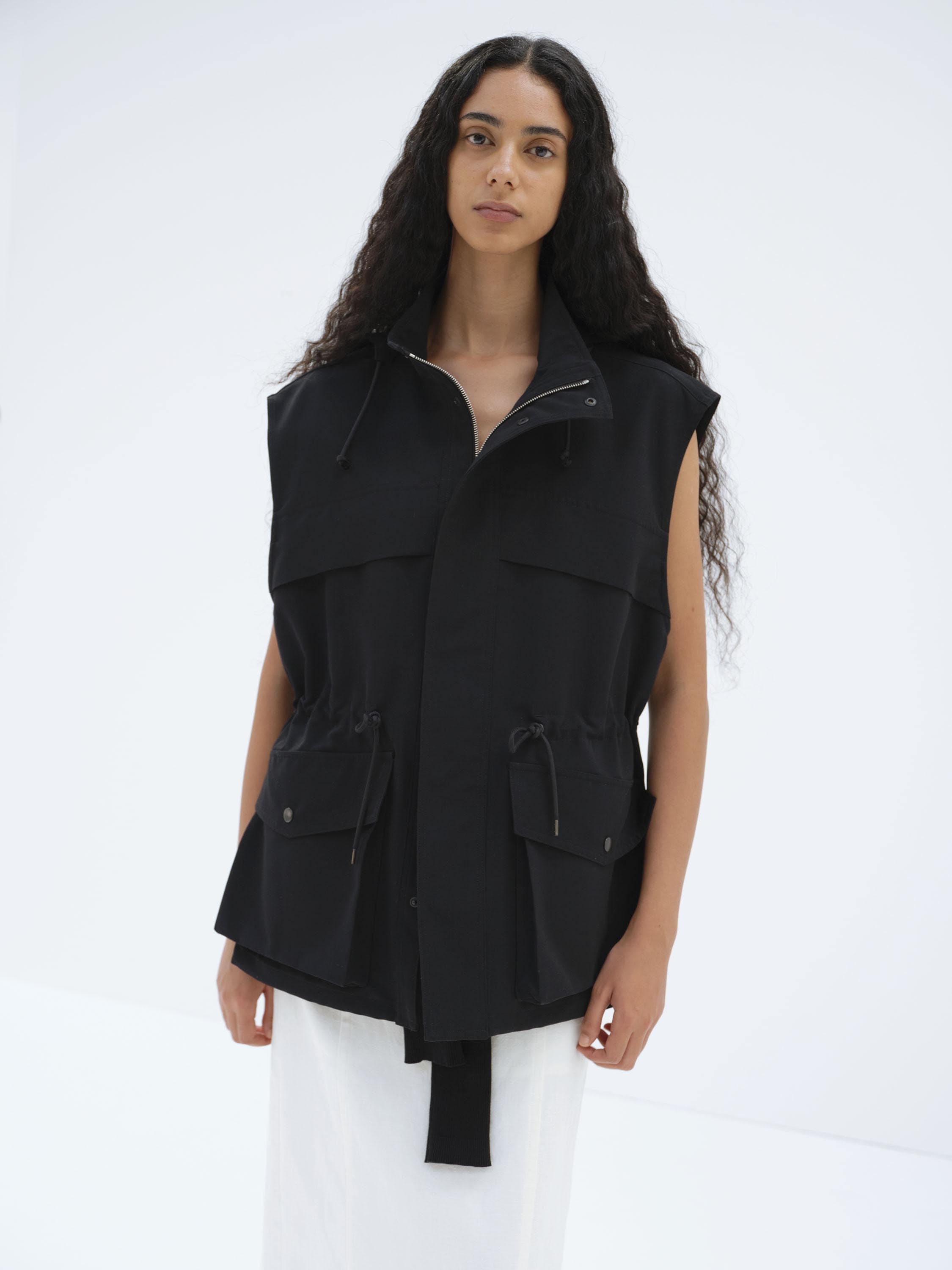 WOOL MAX CANVAS OVER VEST 詳細画像 BLACK 2