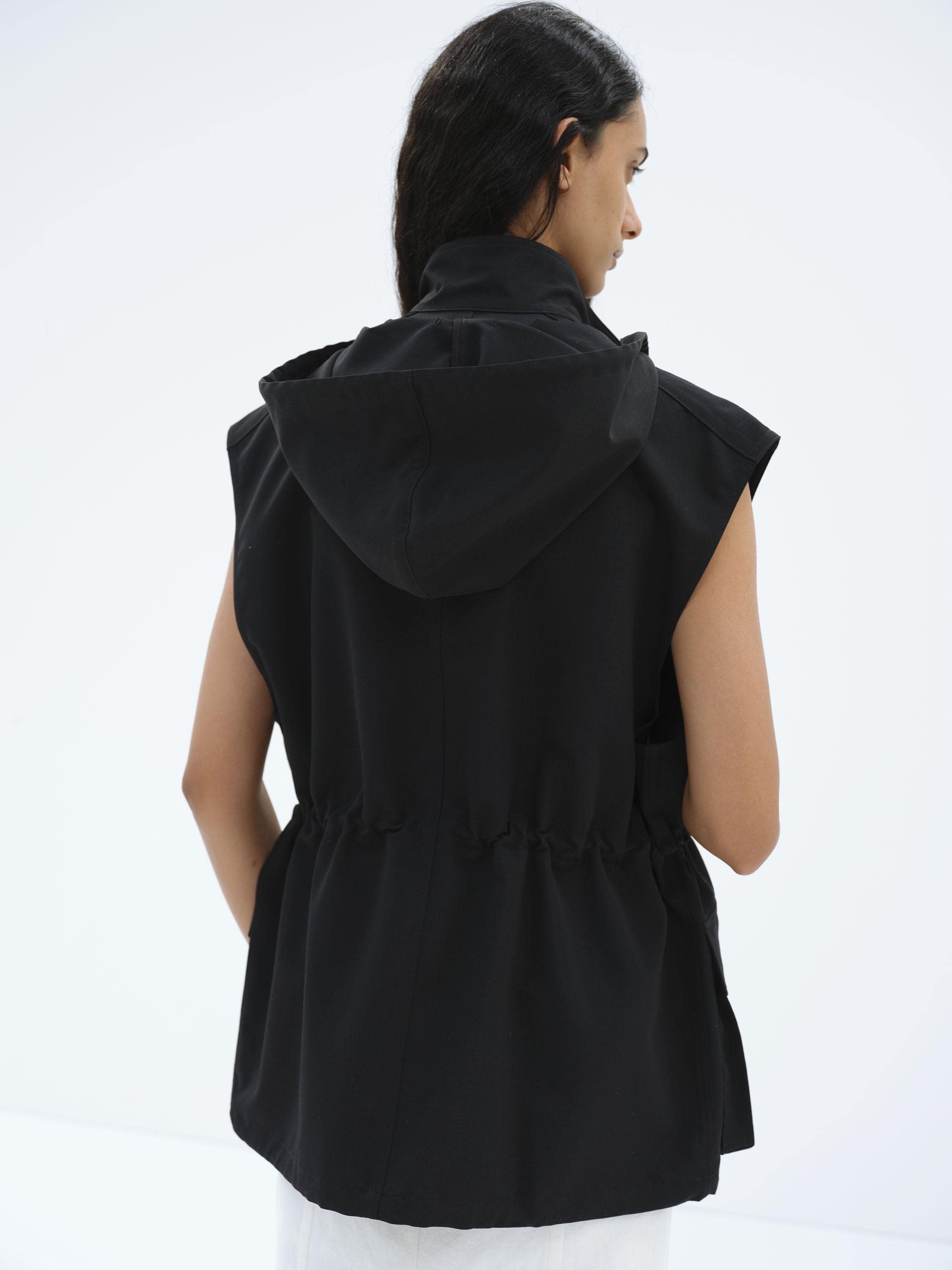 WOOL MAX CANVAS OVER VEST 詳細画像 BLACK 4