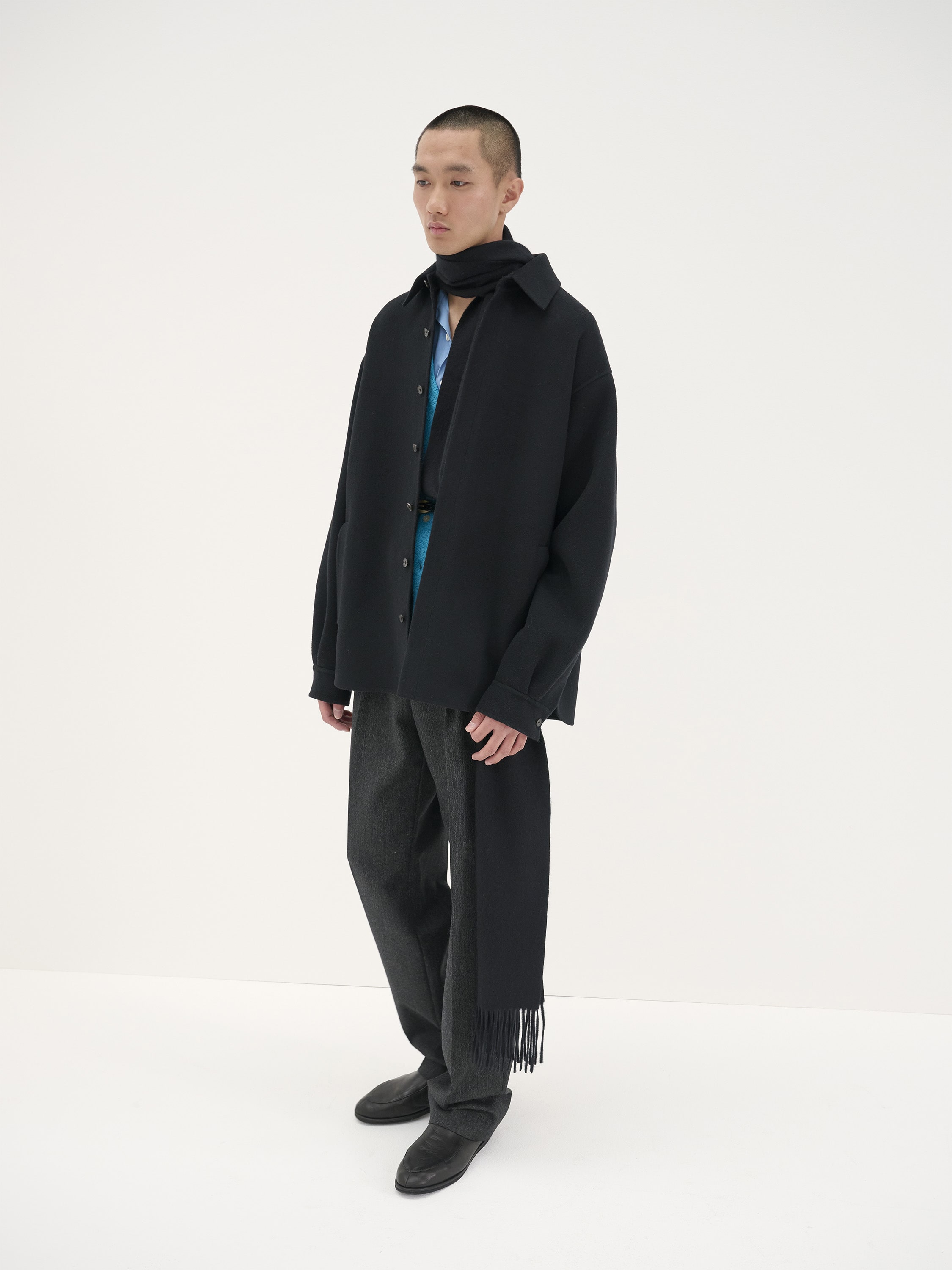 DOUBLE CLOTH PILE MOSSER HAND SEWN SHIRTS BLOUSON